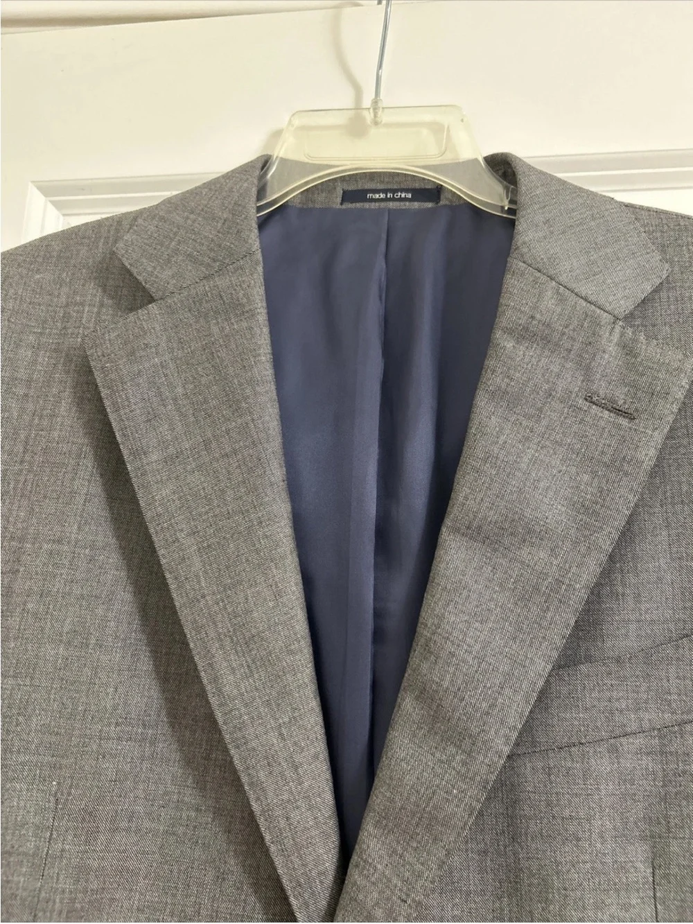 SuitSuppy Ethomas Hartford Men’s Pure Wool Super 150’s Grey Blazer Size 52/42